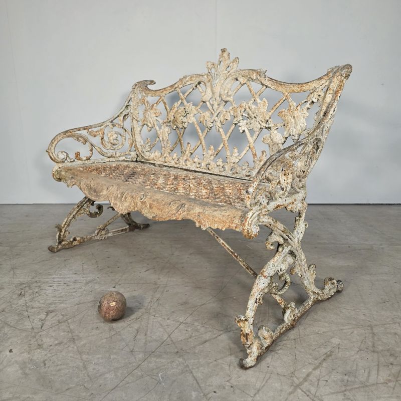 Joli banc en fonte 19ème de style victorien