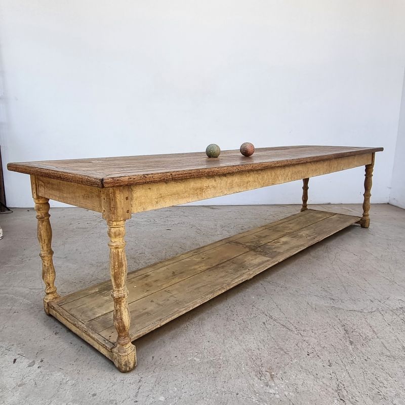 Large painted draper's table 19th century
