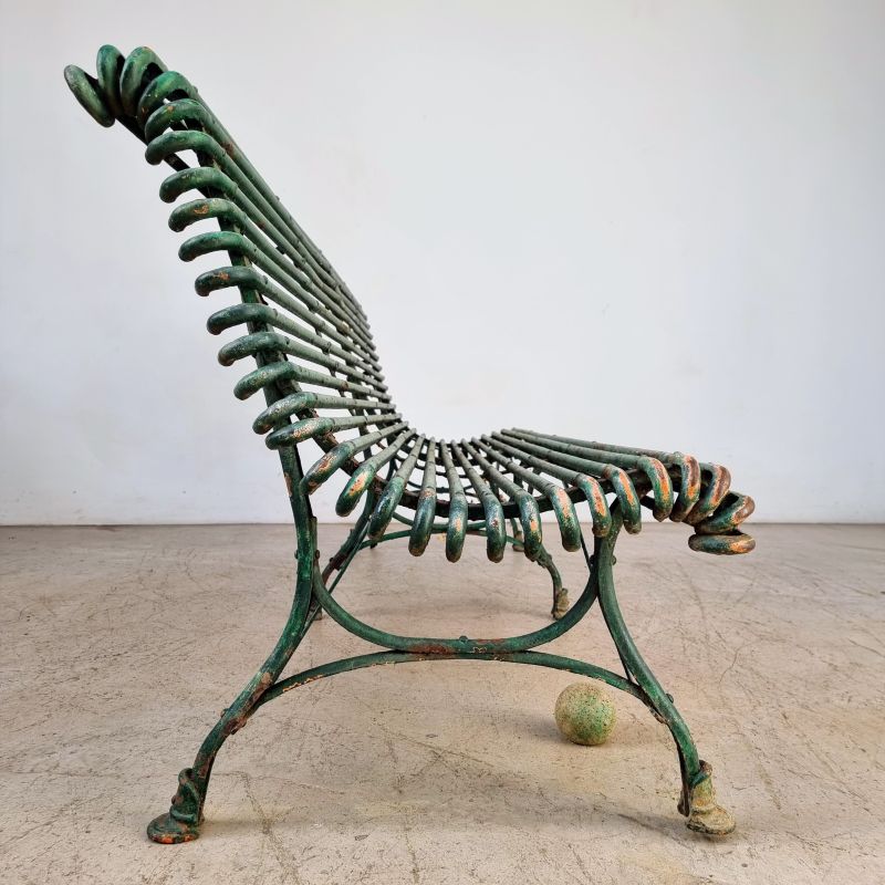 Large 19th Arras bench. Alternate view