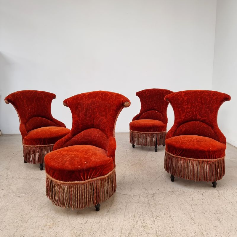 Set of 4 Napoléon III armchairs
