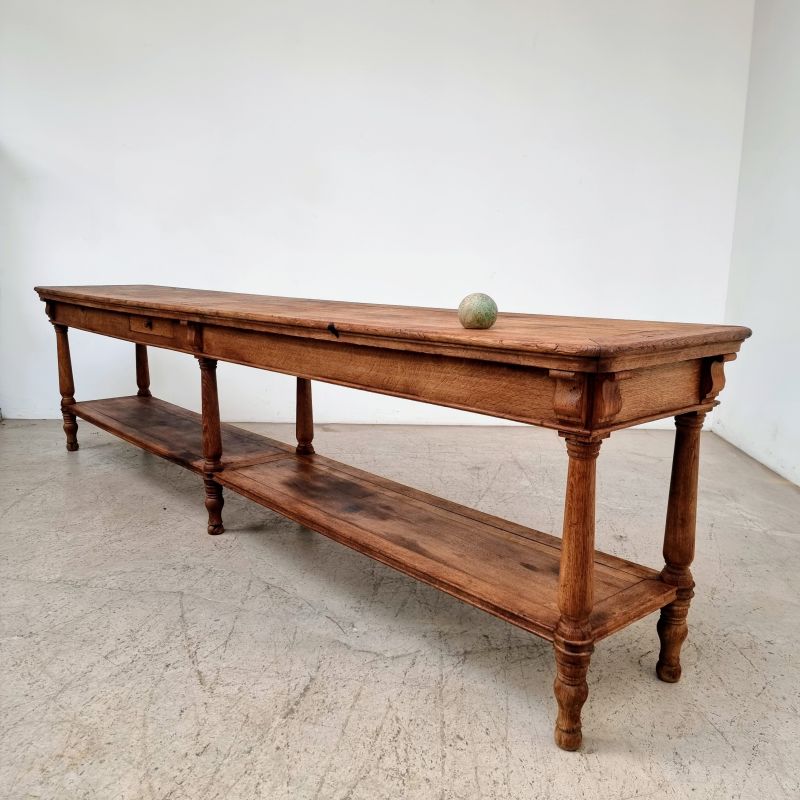 Large 1900 oak draper table