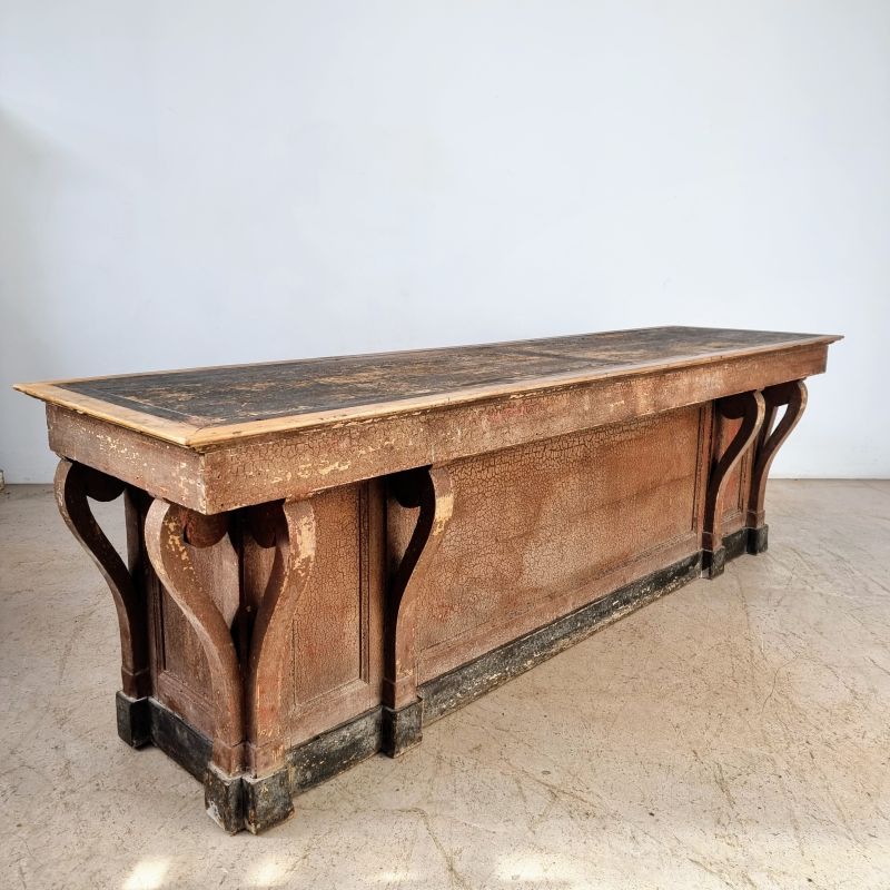 Very nice haberdashery 19th painted counter