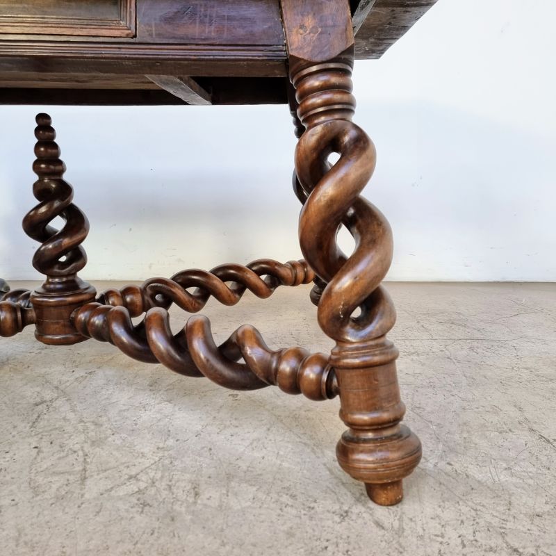 Swiss walnut tree table. Alternate view