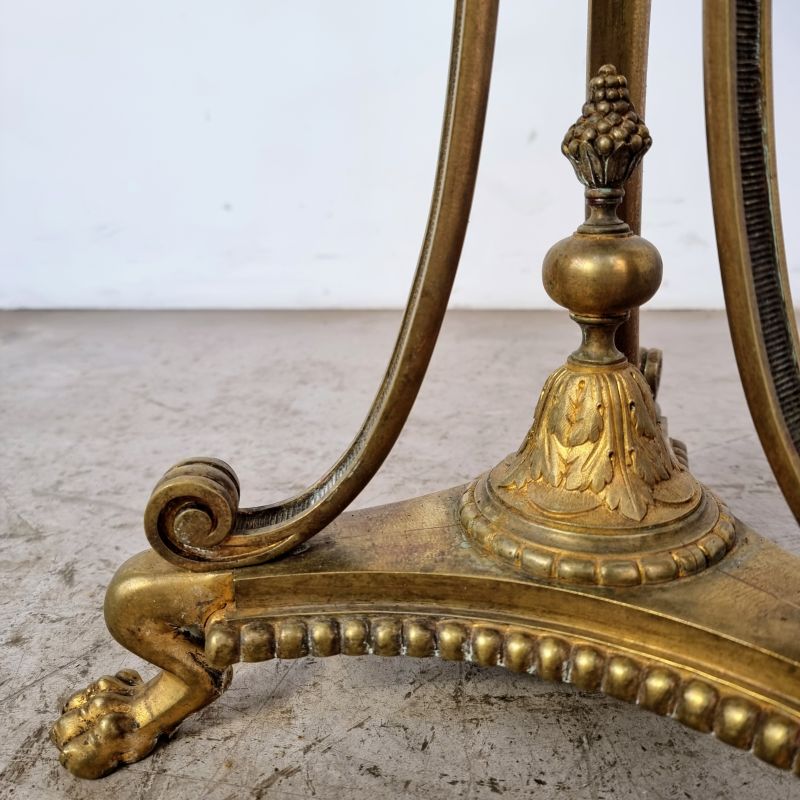 Very nice gilted bronze pedestal table from the Napoleon III period. Alternate view