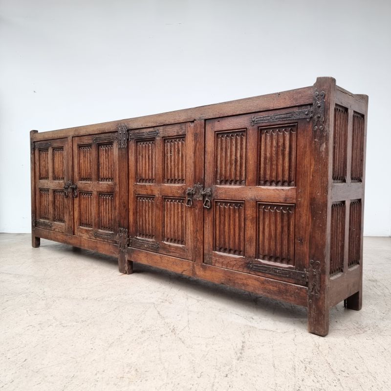 Exceptional massive oak sideboard circa 1900