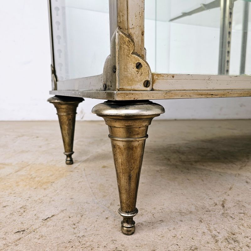 Superb brass display case circa 1900. Alternate view