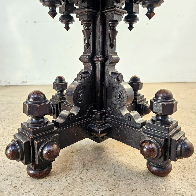 Superb 19th architectural pedestal table. Alternate view