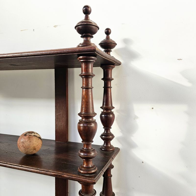 Beautiful late 19th century oak bookcase. Alternate view