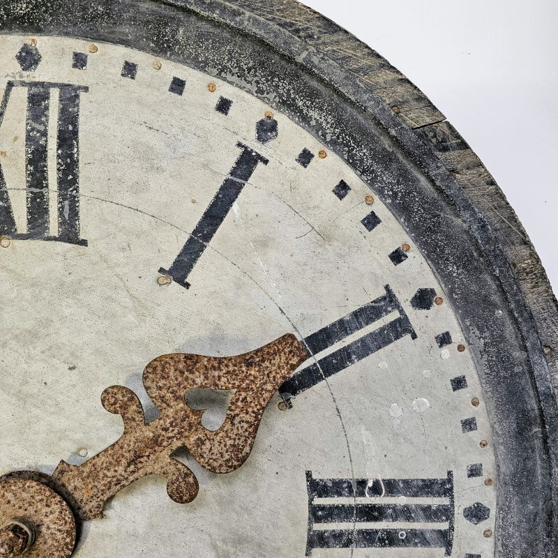Beautiful 19th century zinc clock. Alternate view