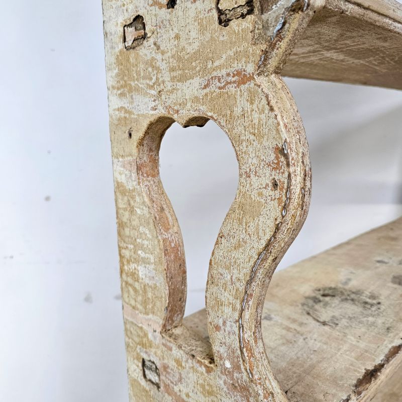Nice 19th century estaminet wall shelf. Alternate view