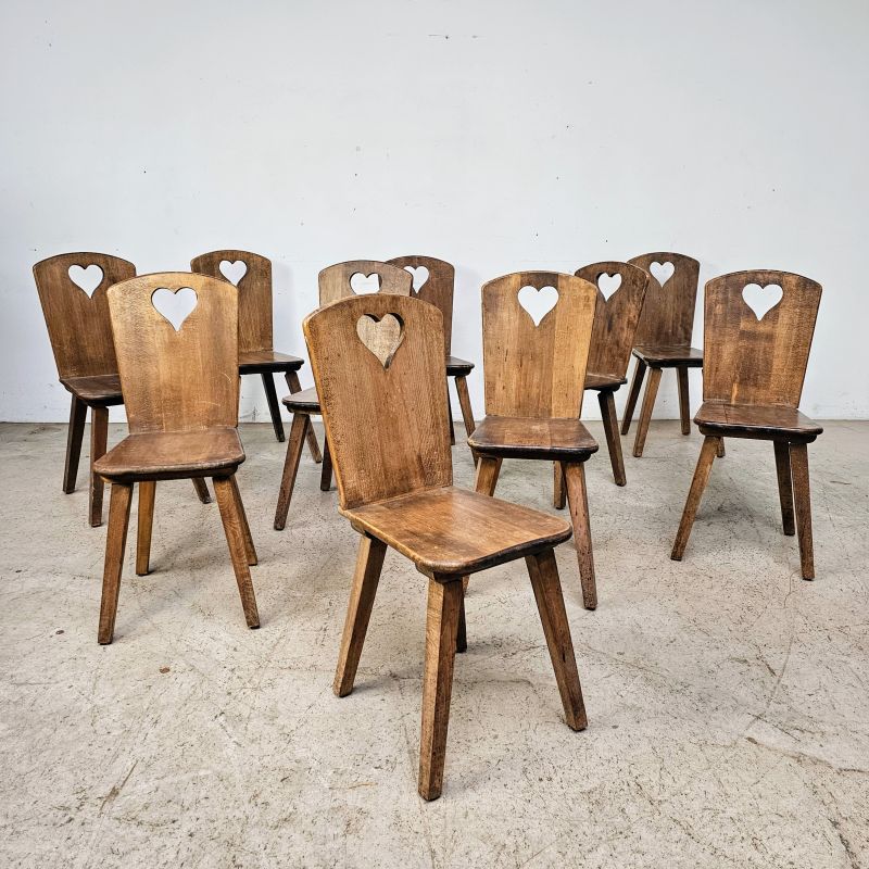 Nice set of 10 oak chairs