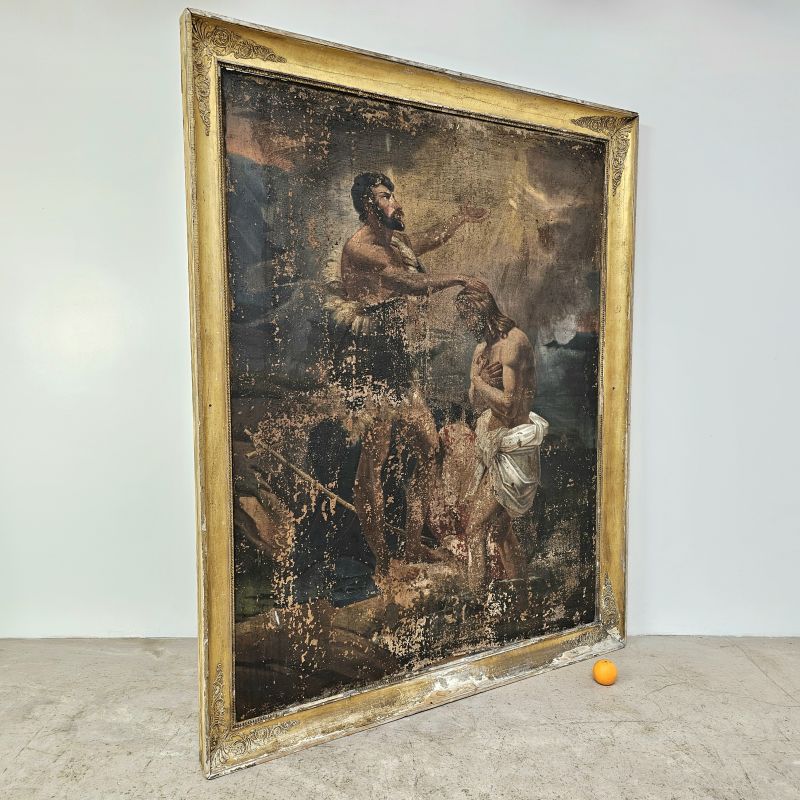 Superb early 19th XXL church canvas