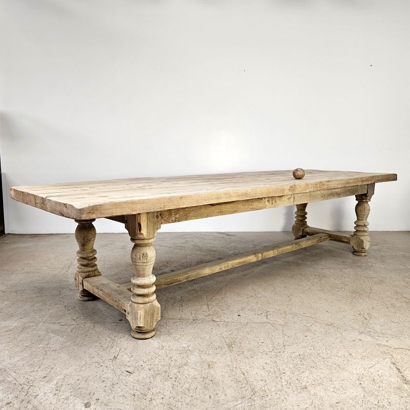 Large bleached oak table
