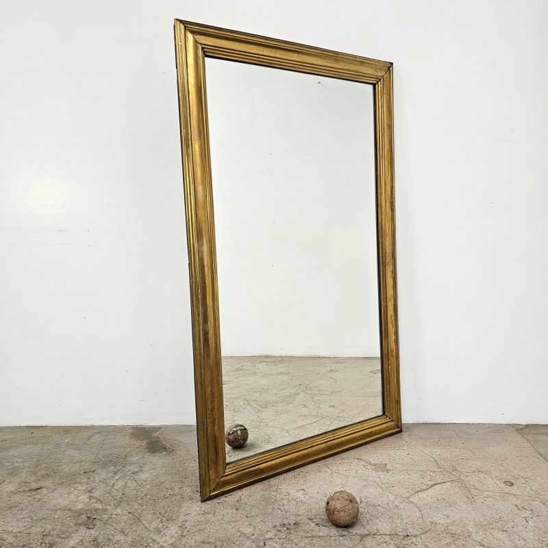 Grand miroir bistrot en laiton