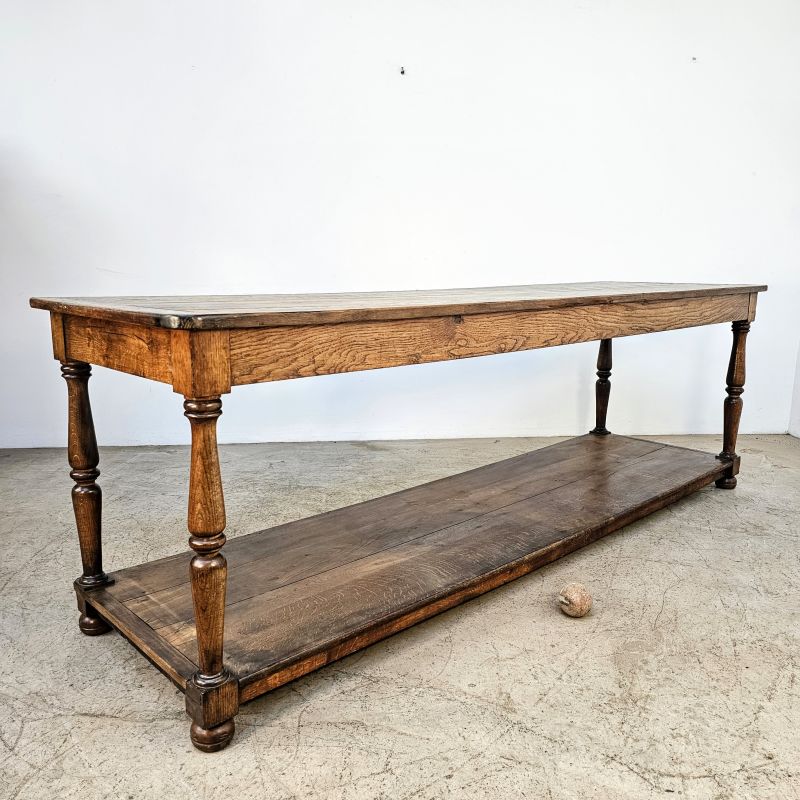 Élégante table de drapier 19éme en chêne
