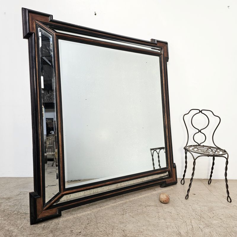 Grand miroir d'époque Napoléon III à parcloses