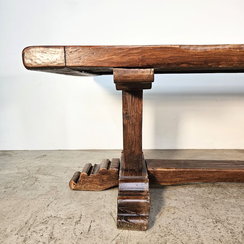 Grande table monastère en chêne vers 1900. Autre prise de vue