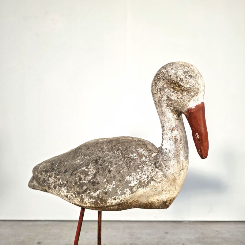Concrete stork pair. Alternate view