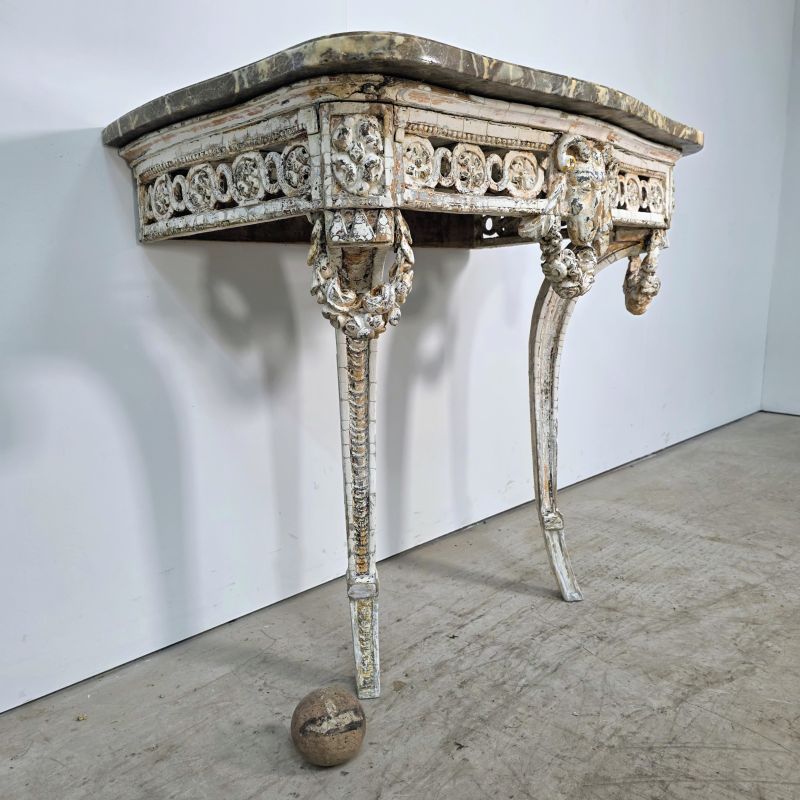 Nice 18th, Louis XVI period ram consol. Alternate view