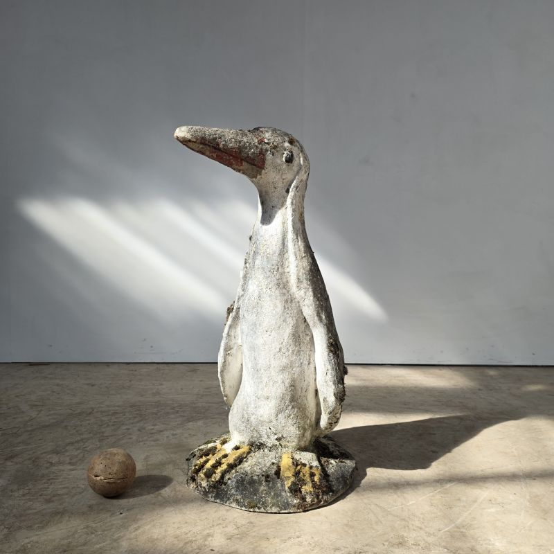 Nice handmade concret penguin circa 1930