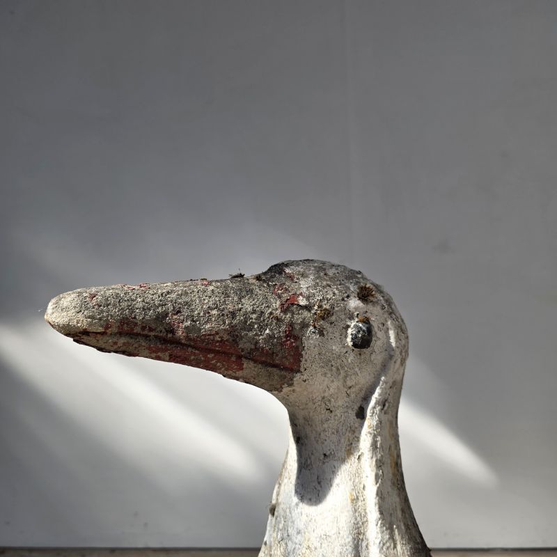 Nice handmade concret penguin circa 1930. Alternate view