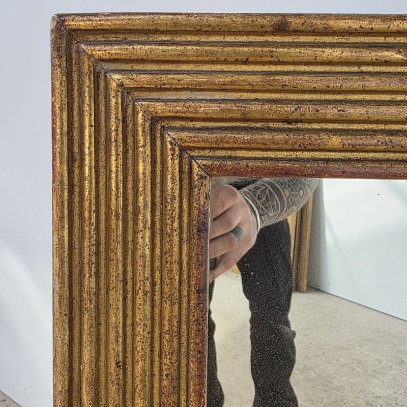 Beautiful 18th gilded mirror. Alternate view