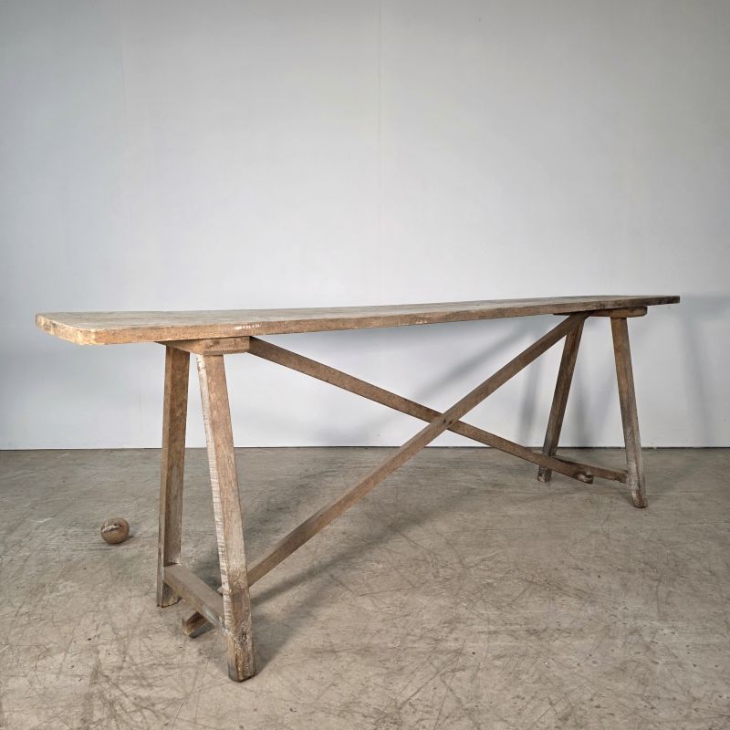 Nice bleached console table circa 1900